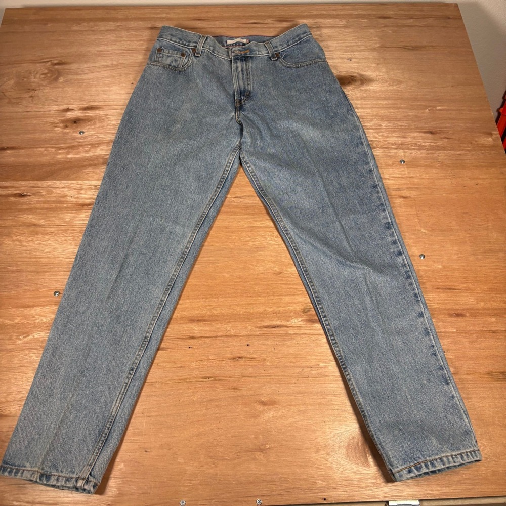 Levis 550 Relaxed Tapered Jeans Medium Wash Denim High Rise Womens 12 M 31x30